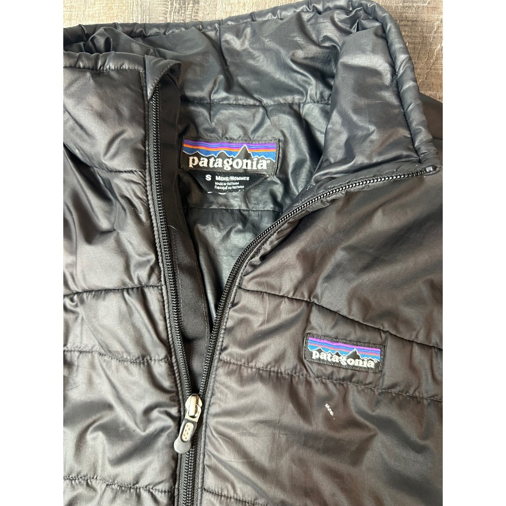 Patagonia Mens Nano Puff Jacket Black PrimaLoft Quilted Insulated Puffer Small